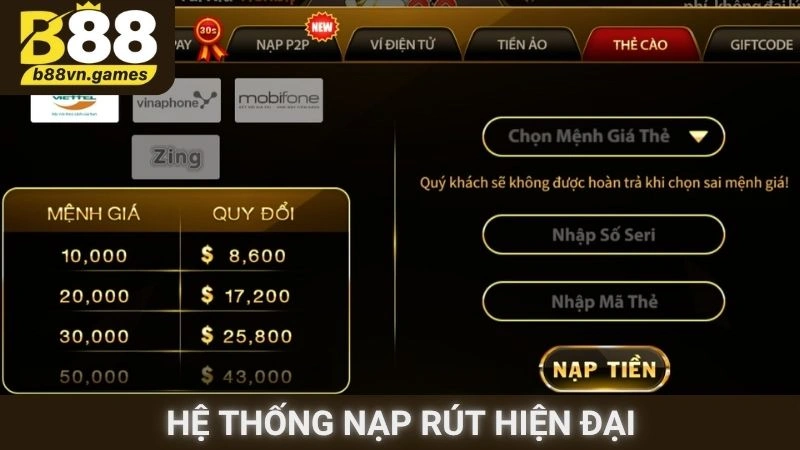 Hệ thống nạp rút hiện đại