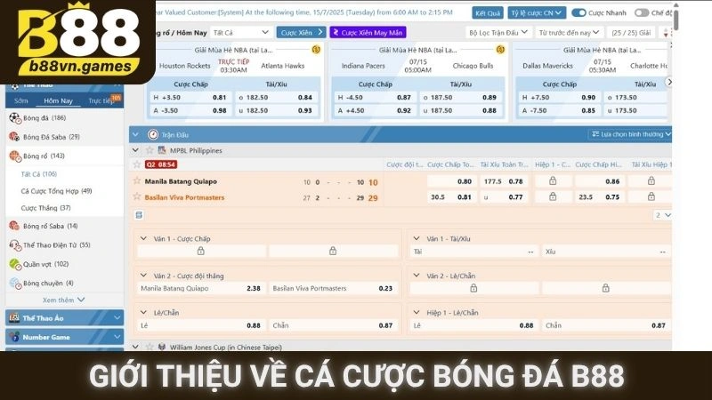 Giới thiệu về cá cược bóng đá B88