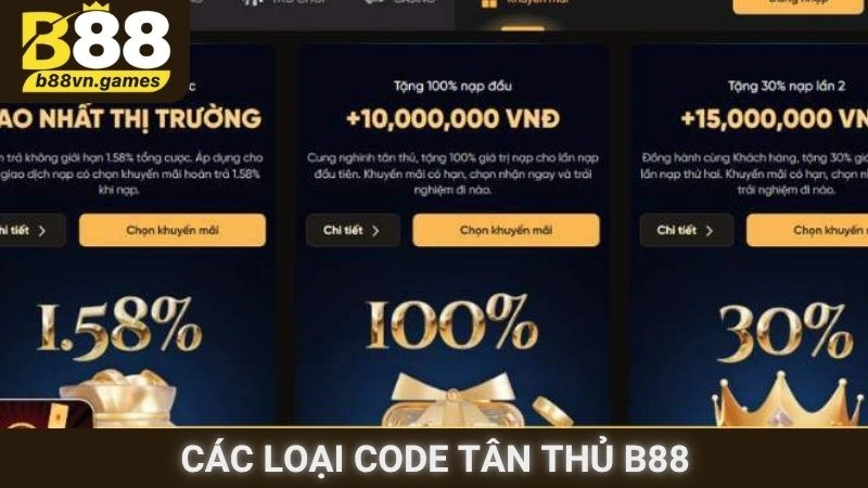 Các loại code tân thủ B88