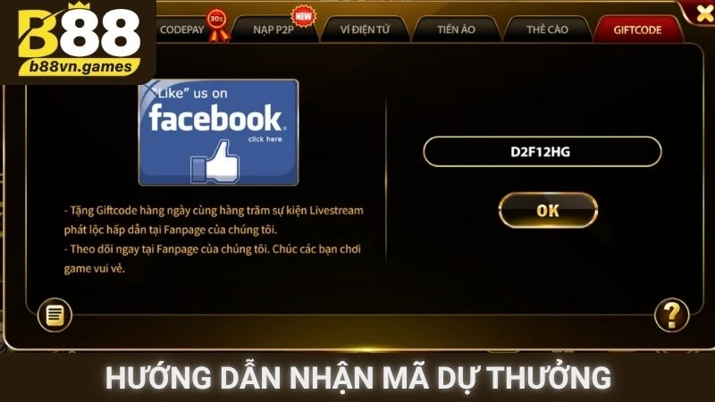 Hướng dẫn nhận mã dự thưởng