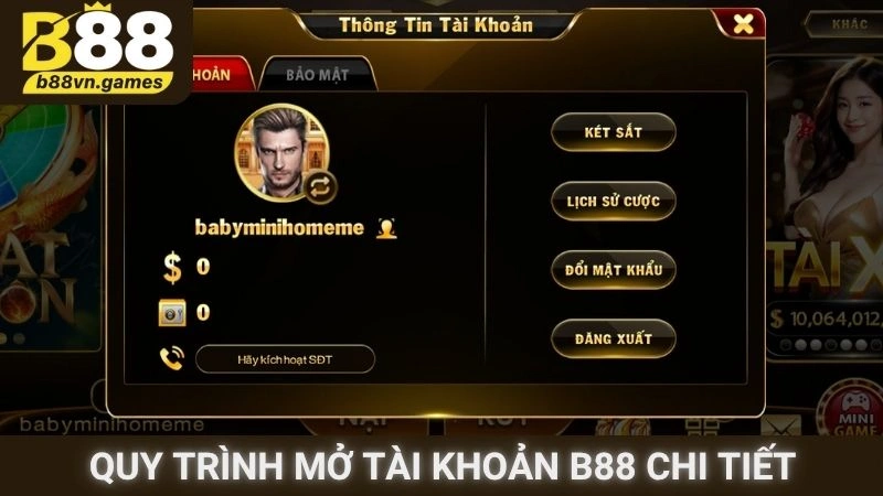 Quy trình mở tài khoản B88 chi tiết