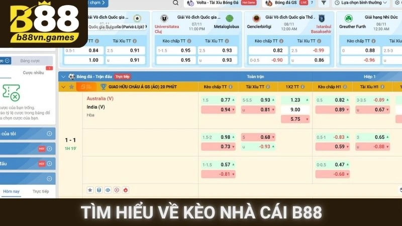 Tìm hiểu về kèo nhà cái B88