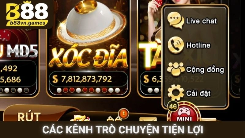 Các kênh trò chuyện tiện lợi