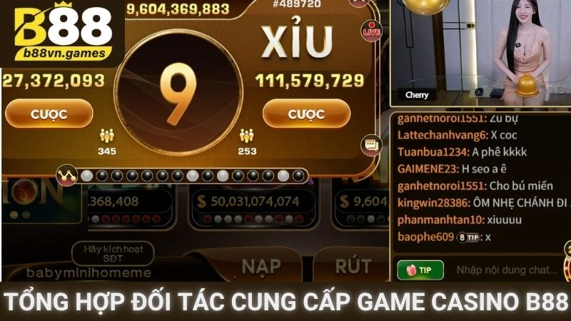 Tổng hợp đối tác cung cấp game Casino tại B88