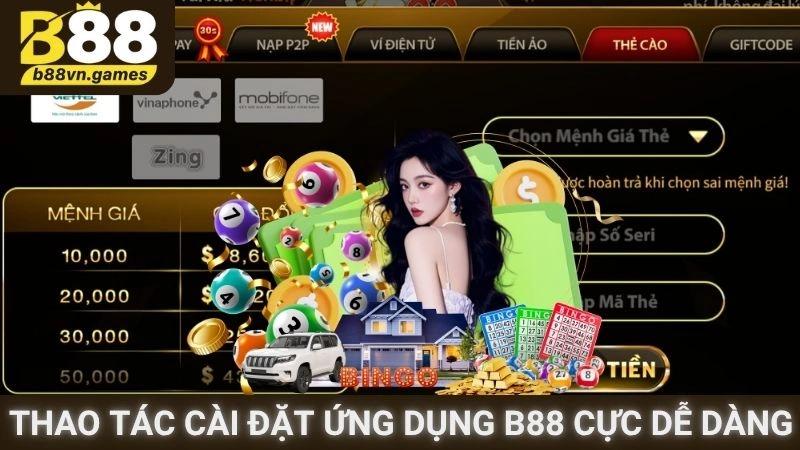 Thao tác cài đặt ứng dụng B88 cực dễ dàng