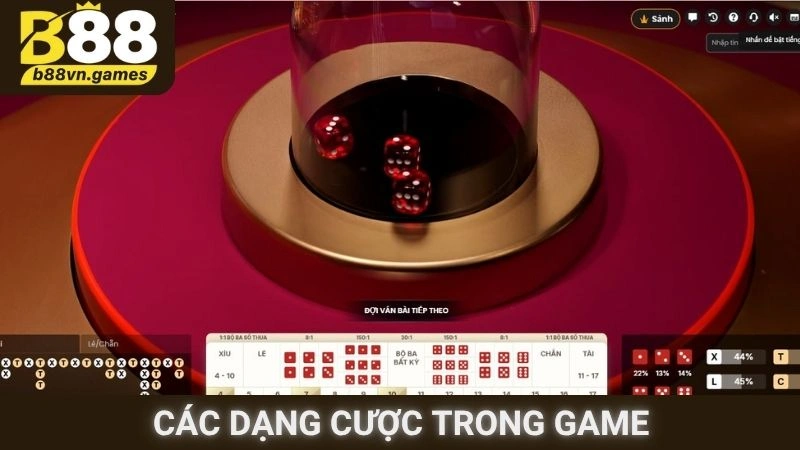 Các dạng cược trong game