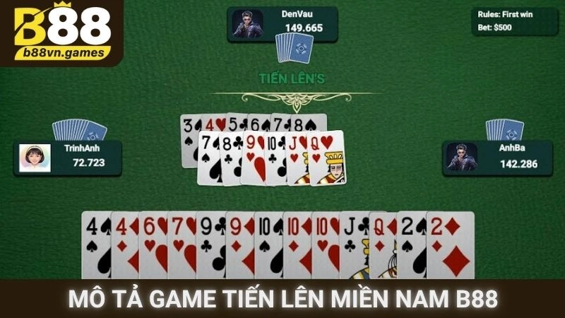 Mô tả game Tiến lên miền Nam B88